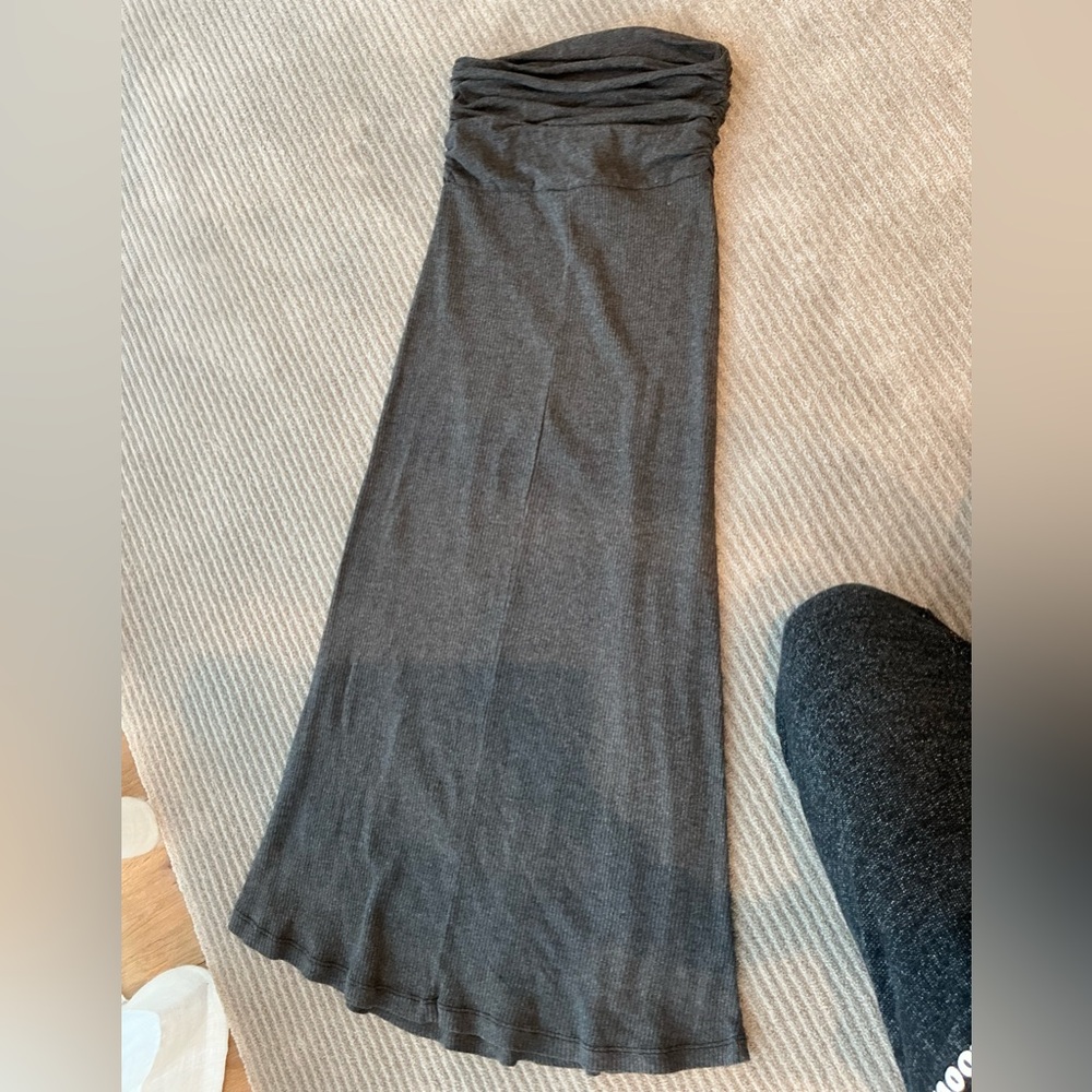 James Perse Charcoal A-Line Skirt